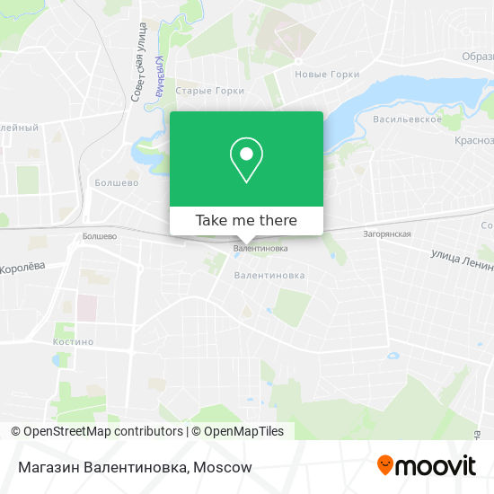 Магазин Валентиновка map