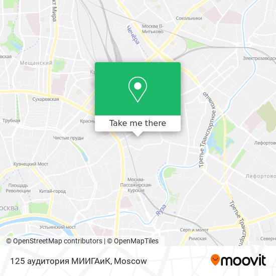 125 аудитория МИИГАиК map