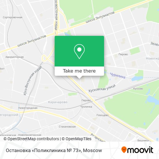 Остановка «Поликлиника № 73» map
