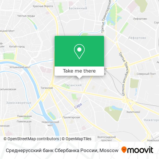 Среднерусский банк Сбербанка России map