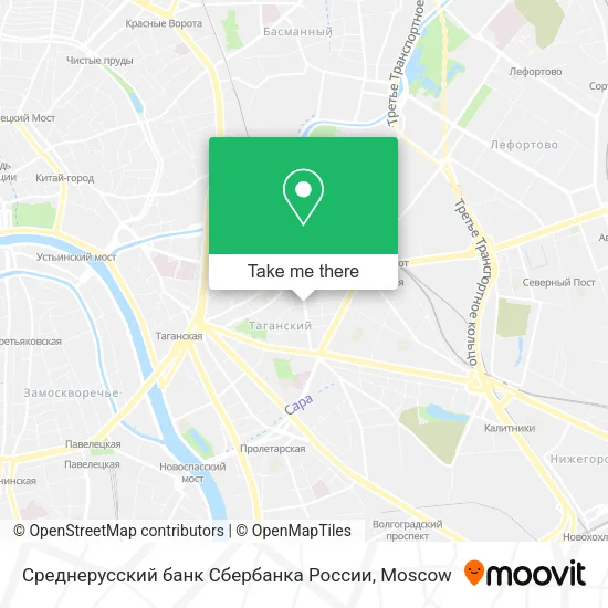 Среднерусский банк Сбербанка России map