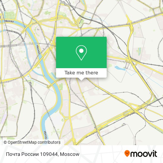 Почта России 109044 map
