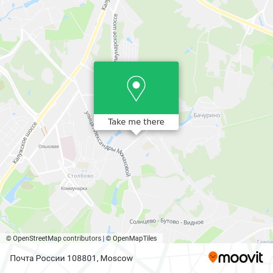 Почта России 108801 map