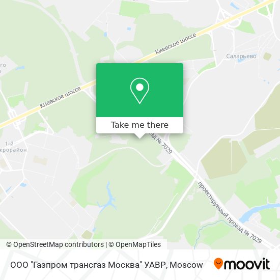 ООО "Газпром трансгаз Москва" УАВР map