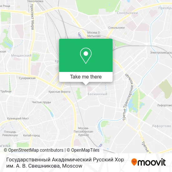 Государственный Академический Русский Хор им. А. В. Свешникова map