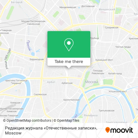 Редакция журнала «Отечественные записки» map
