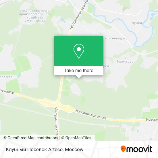 Клубный Поселок Arteco map