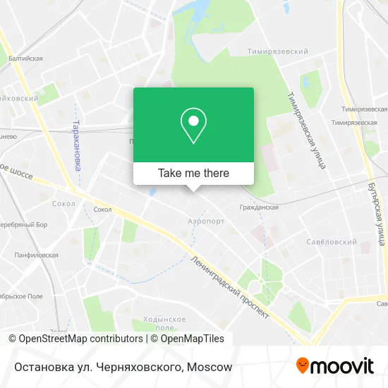 Остановка ул. Черняховского map