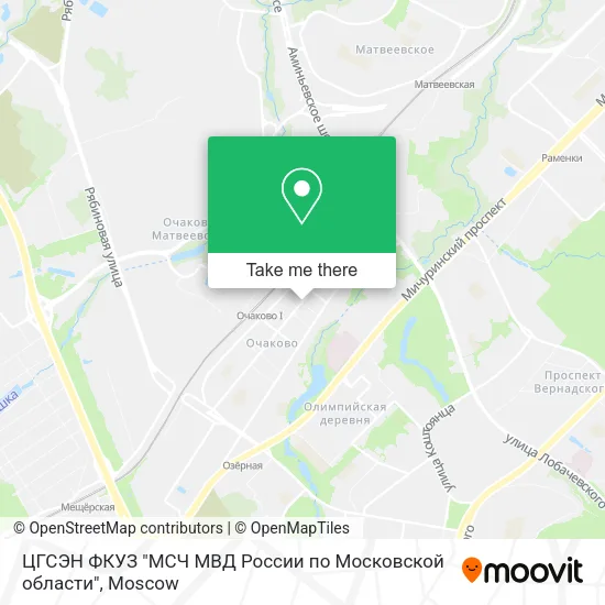 ЦГСЭН ФКУЗ "МСЧ МВД России по Московской области" map