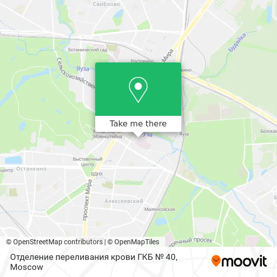 Отделение переливания крови ГКБ № 40 map