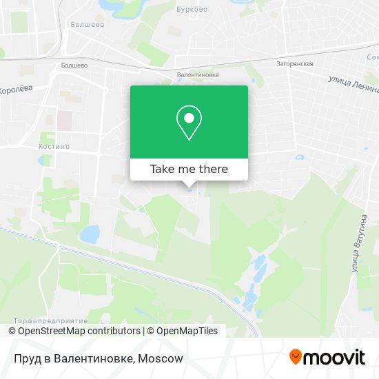 Пруд в Валентиновке map