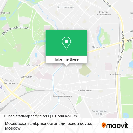 Московская фабрика ортопедической обуви map