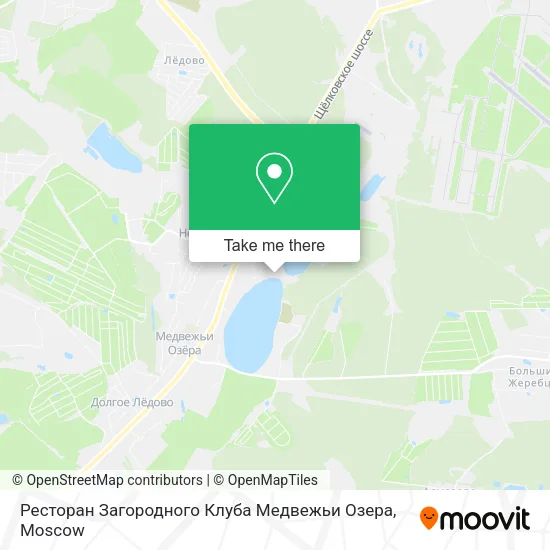 Ресторан Загородного Клуба Медвежьи Озера map