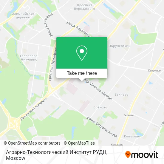 Аграрно-Технологический Институт РУДН map