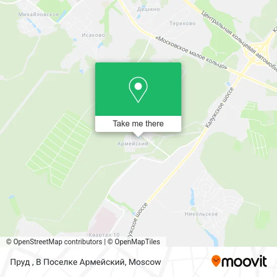 Пруд , В Поселке Армейский map
