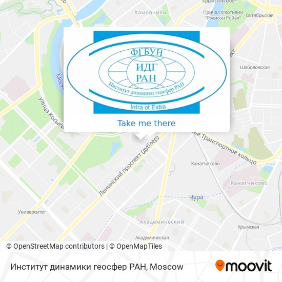 Институт динамики геосфер РАН map