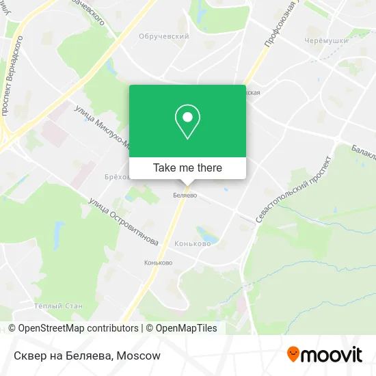 Сквер на Беляева map