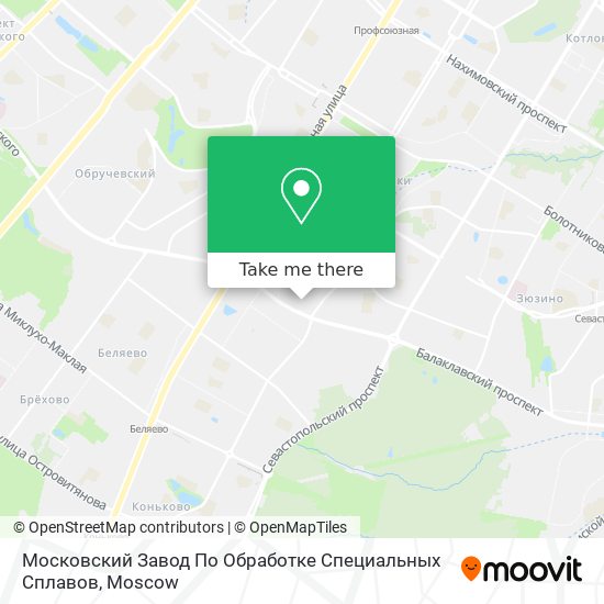 Московский Завод По Обработке Специальных Сплавов map