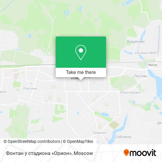 Фонтан у стадиона «Орион» map