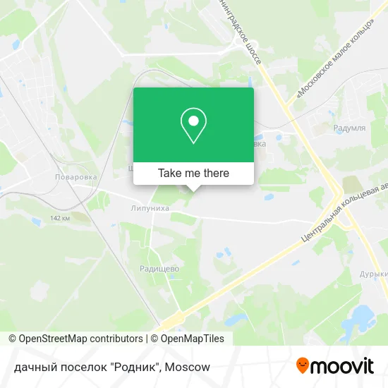 дачный поселок "Родник" map