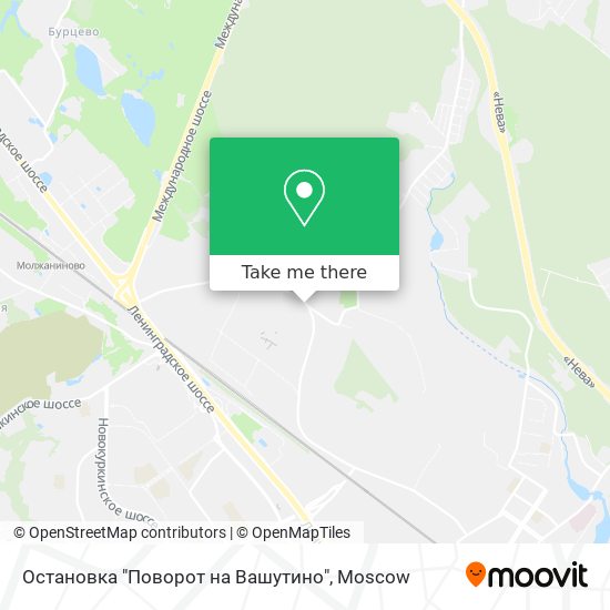 Остановка "Поворот на Вашутино" map