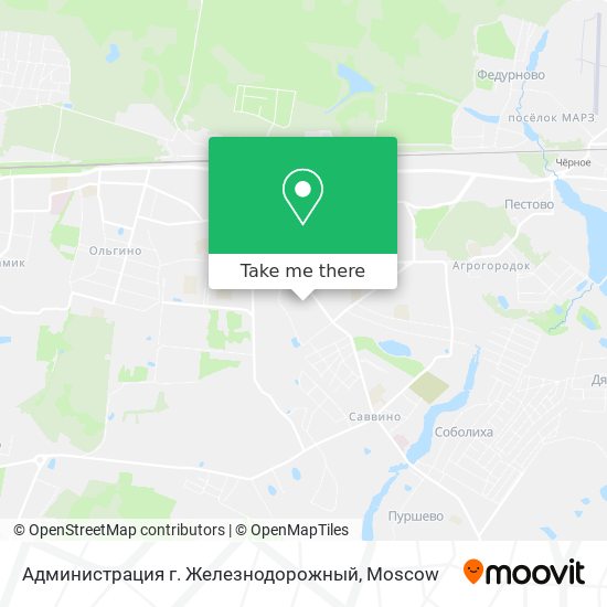 Администрация г. Железнодорожный map