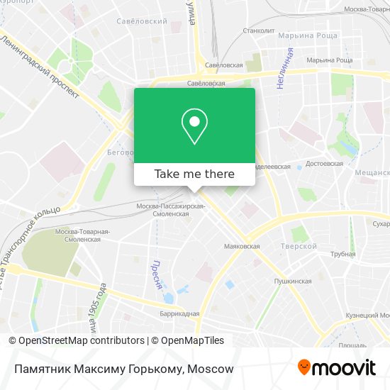 Памятник Максиму Горькому map