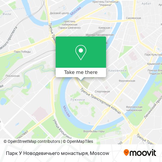 Парк У Новодевичьего монастыря map