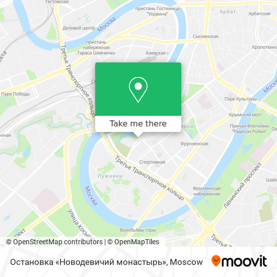 Остановка «Новодевичий монастырь» map