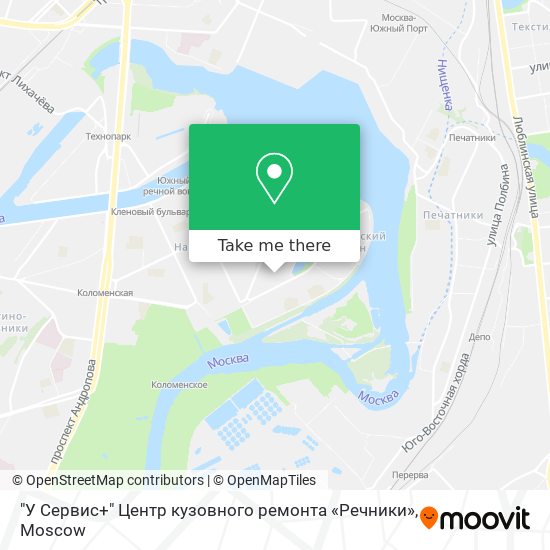 "У Сервис+" Центр кузовного ремонта «Речники» map