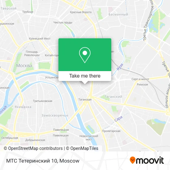 МТС Тетеринский 10 map