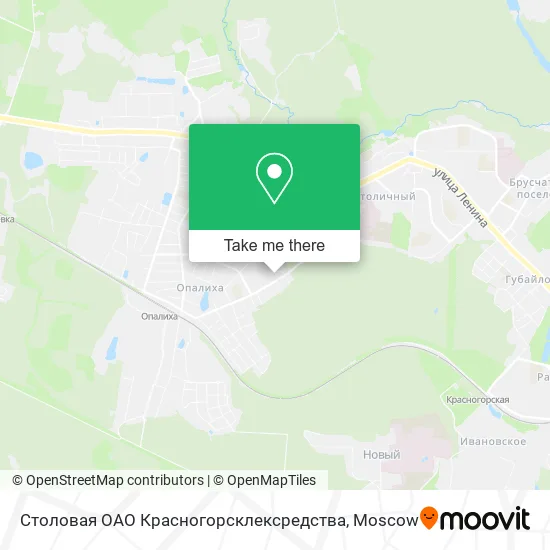 Столовая ОАО Красногорсклексредства map