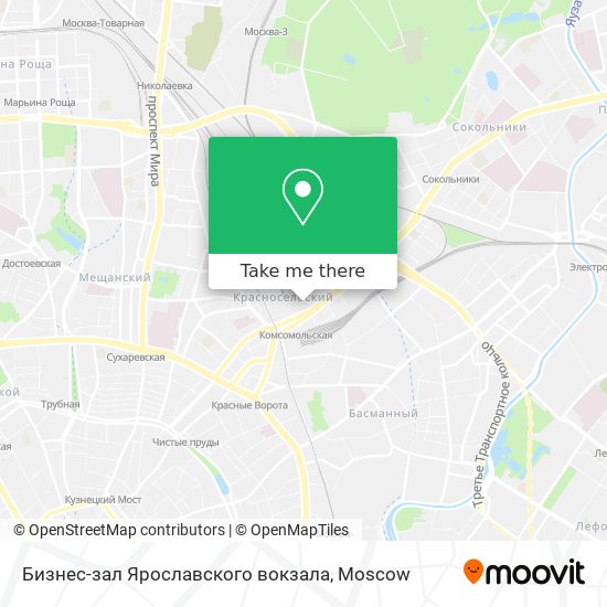 Бизнес-зал Ярославского вокзала map
