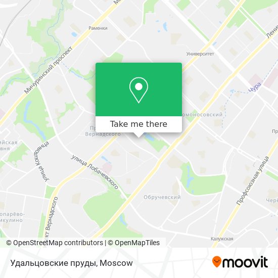 Удальцовские пруды map
