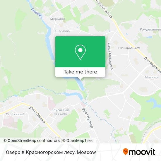 Озеро в Красногорском лесу map