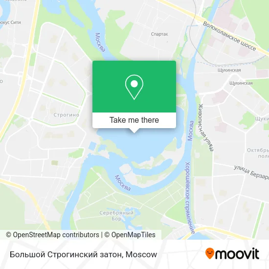 Большой Строгинский затон map