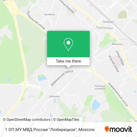 1 ОП МУ МВД России "Люберецкое" map