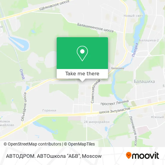 АВТОДРОМ. АВТОшкола "АБВ" map