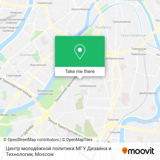 Центр молодёжной политики МГУ Дизайна и Технологии map