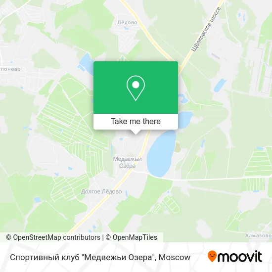 Спортивный клуб "Медвежьи Озера" map