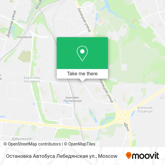 Остановка Автобуса Лебедянская ул. map