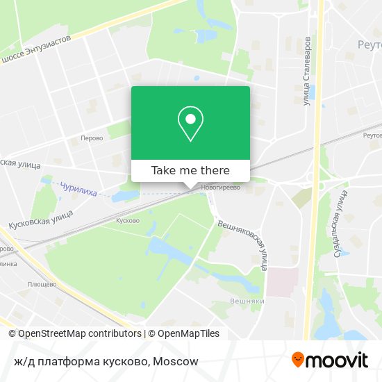 ж/д платформа кусково map