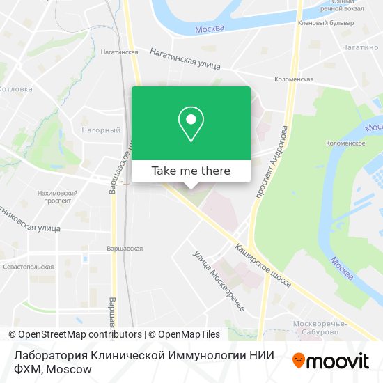 Лаборатория Клинической Иммунологии НИИ ФХМ map