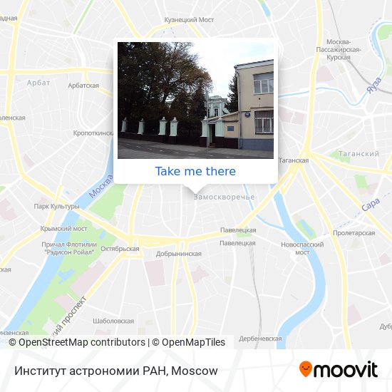 Институт астрономии РАН map