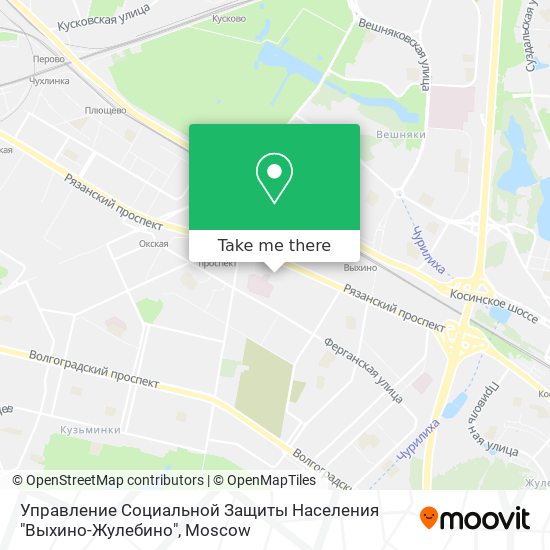 Управление Социальной Защиты Населения "Выхино-Жулебино" map