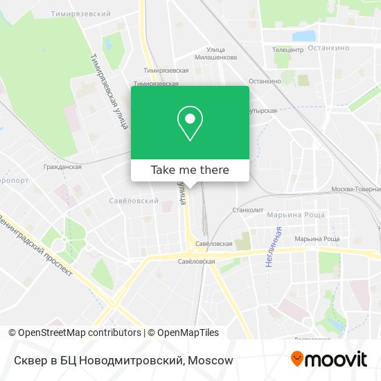 Сквер в БЦ Новодмитровский map