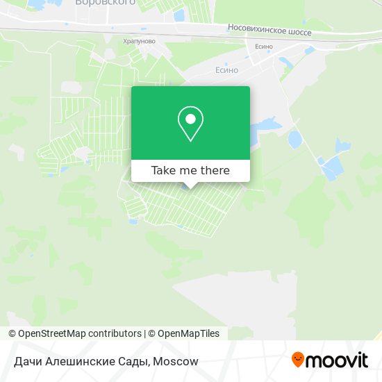 Дачи Алешинские Сады map