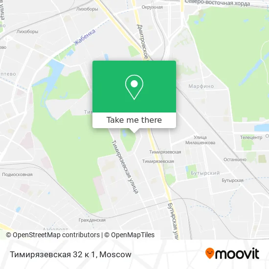 Тимирязевская 32 к 1 map