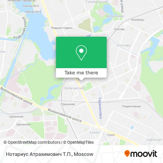 Нотариус Атрахимович Т.П. map