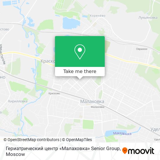 Гериатрический центр «Малаховка» Senior Group map